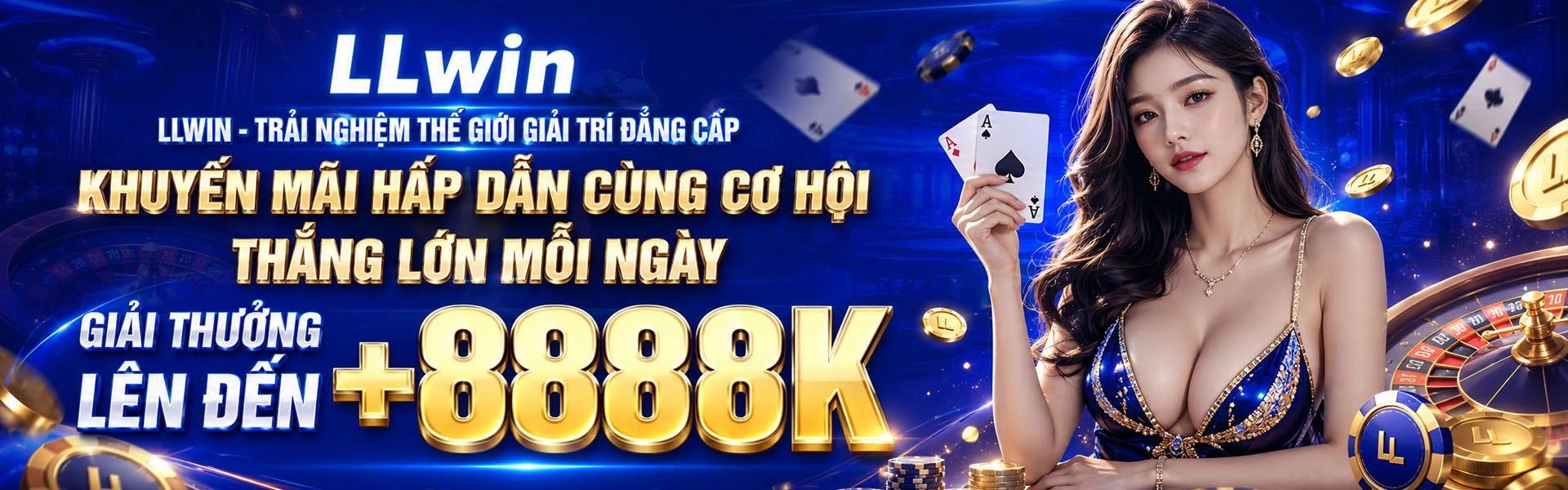 Banner giới thiệu nội dung giải trí và thông tin chính thức của LLWin